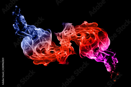 Wallpaper Mural Movement of colorful smoke on black background. Torontodigital.ca