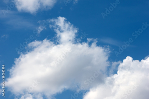 blue sky nature background and white clouds soft focus