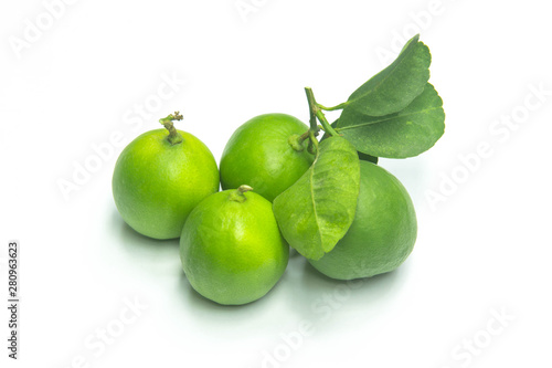 Lime isolated close-up on a white background