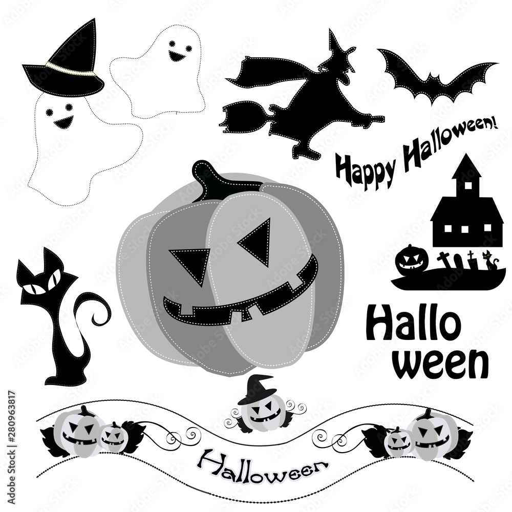 Obraz premium ハロウィン かぼちゃ お化け アイコン