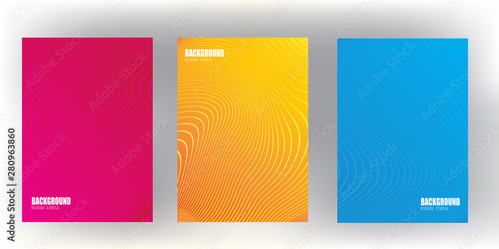 Bright gradient abstract pattern background cover design with trendy vibrant and vivid color template