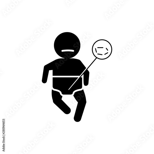 Baby, constipation, feces icon. Element of baby icon