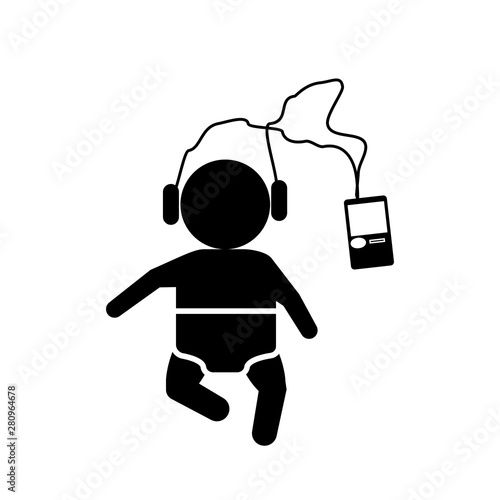 Baby, check, hearing icon. Element of baby icon