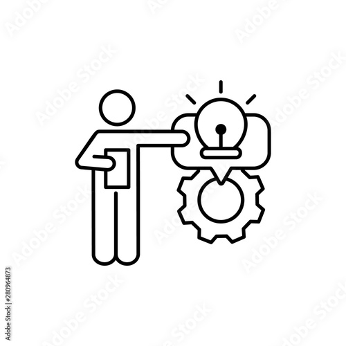 Businessman, gear, reinforcement icon. Element of business icon
