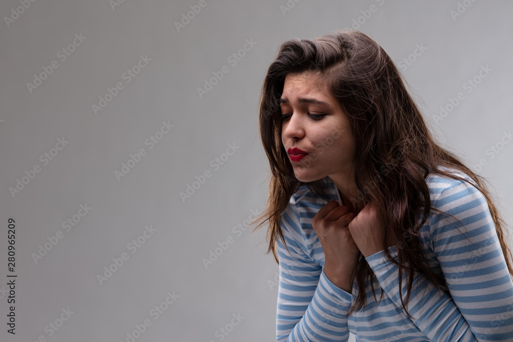 Young woman with a passionate craving