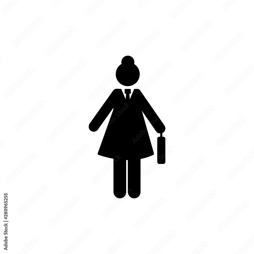 Obraz premium Businesswoman, walk, office icon. Element of businessman pictogram icon. Premium quality graphic design icon. Signs and symbols collection icon