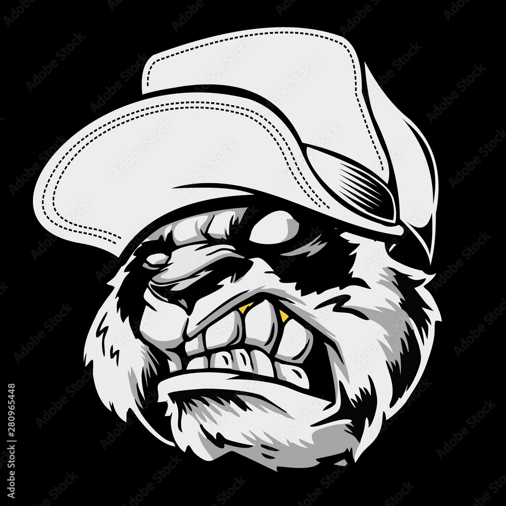 Panda Wink Head Muzzle Stroke PNG & SVG Design For T-Shirts