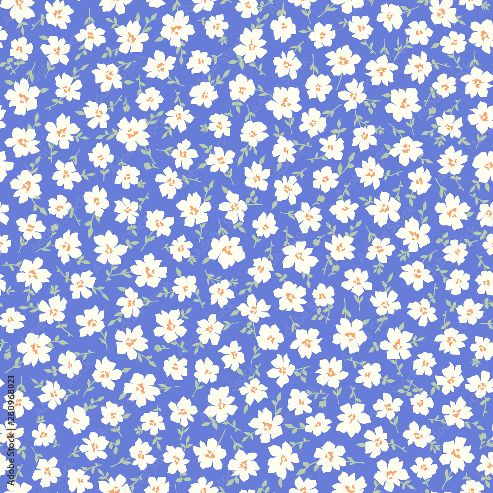 Seamless vector pattern of a beautiful flower,