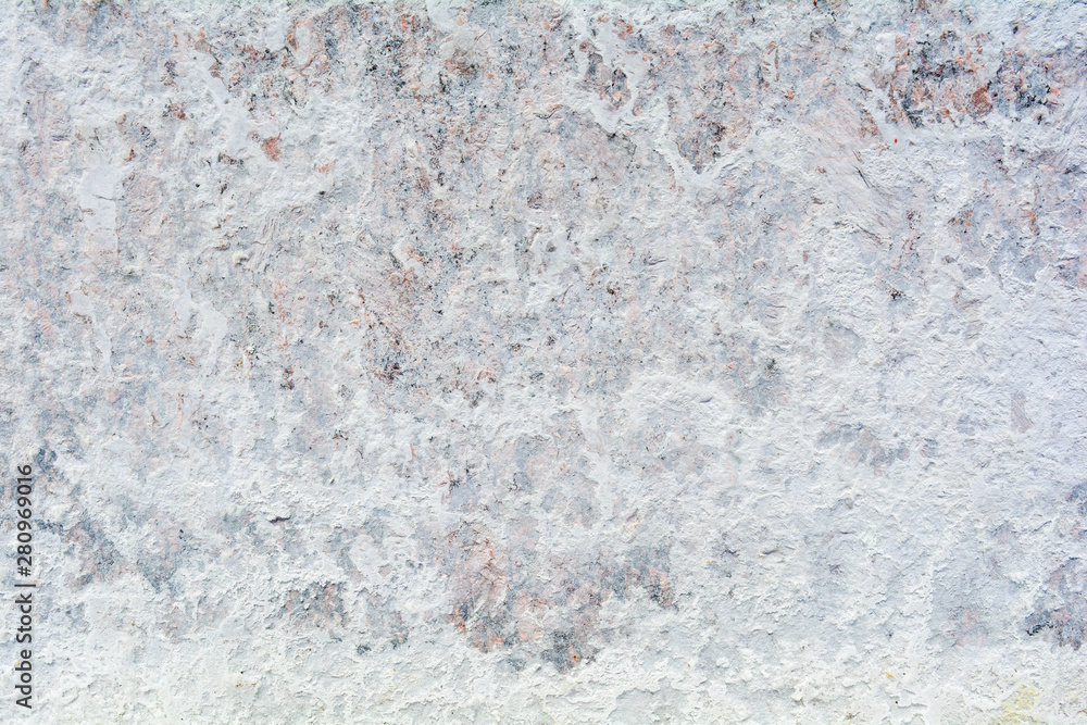 Obraz premium Texture of polished granite stone floor with white dense mud like chalk or lime