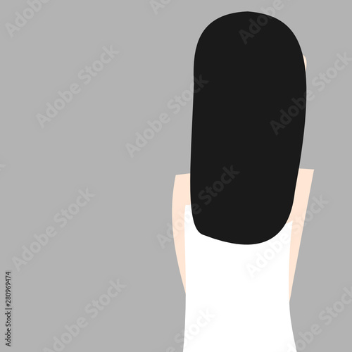 Frau von hinten