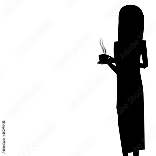 Frau mit Kaffee