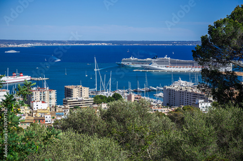 Panoramic view of the port of Palma de Mallorca