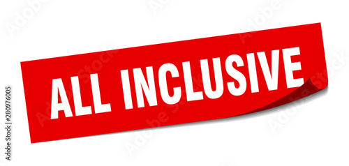 all inclusive sticker. all inclusive square isolated sign. all inclusive