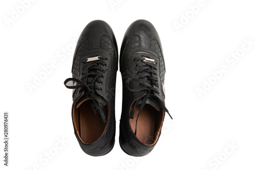 leather men's shoes isolated