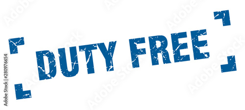 duty free stamp. duty free square grunge sign. duty free