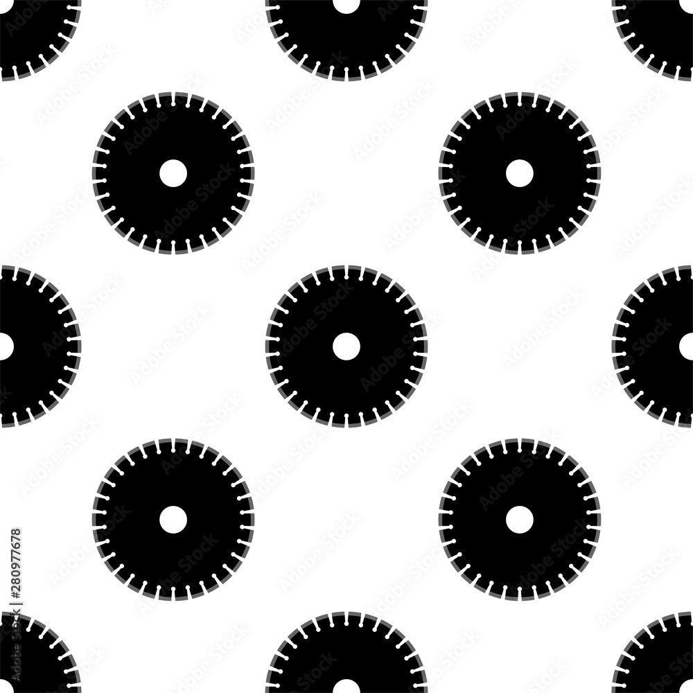 Circular Saw Disk Icon Seamless Pattern Circular Saw Disk Icon Seamless Pattern