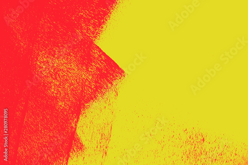 red yellow paint brush strokes background	