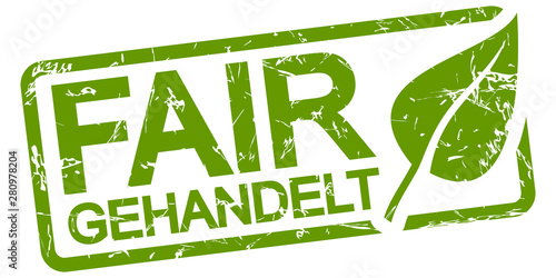 green stamp Fair trade (in german)