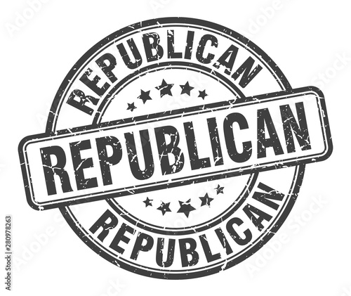 republican stamp. republican round grunge sign. republican