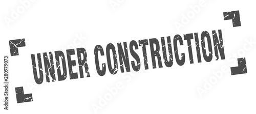 under construction stamp. under construction square grunge sign. under construction