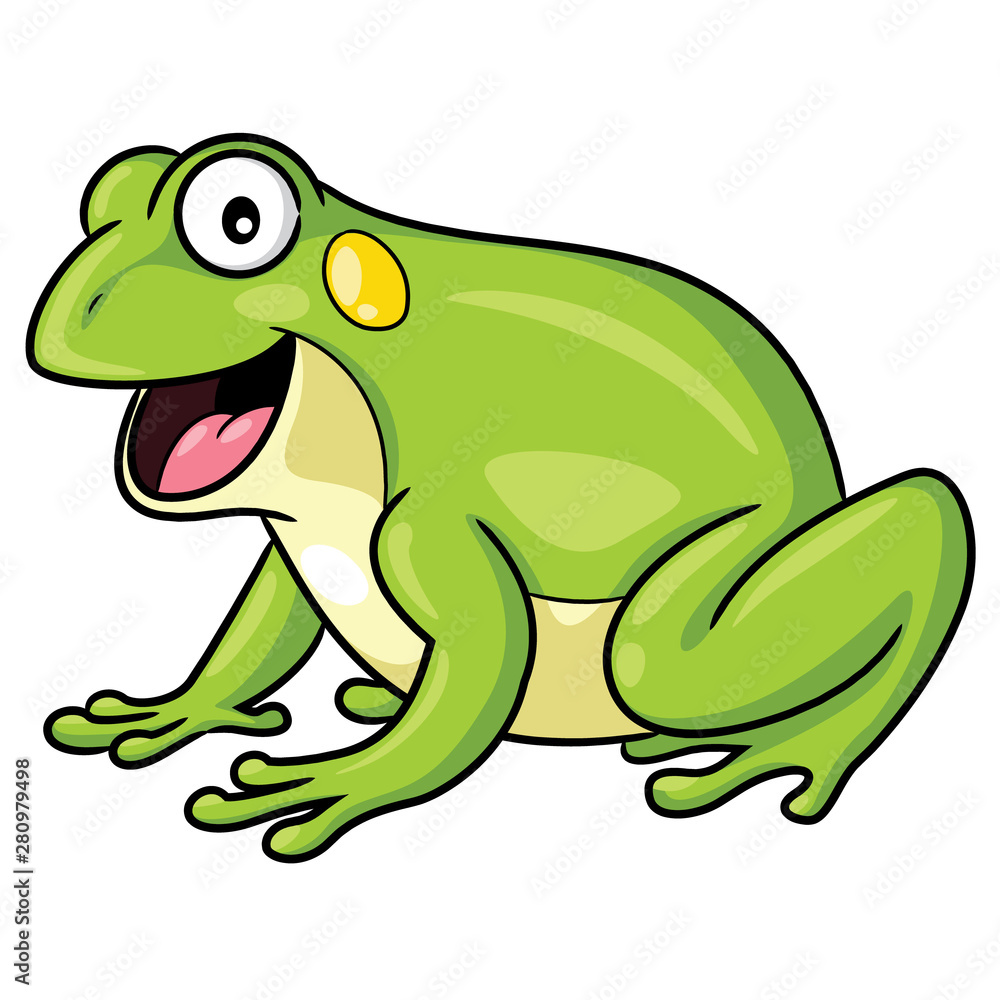 Fototapeta premium Styl kreskówki żaba