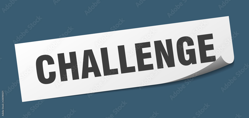 challenge sticker. challenge square isolated sign. challenge