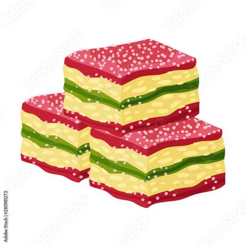 Multicolored marmalade. Vector illustration on white background.