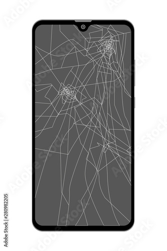 Smartphone risse flat design