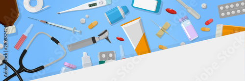 Banner mit Medizin - Konzept