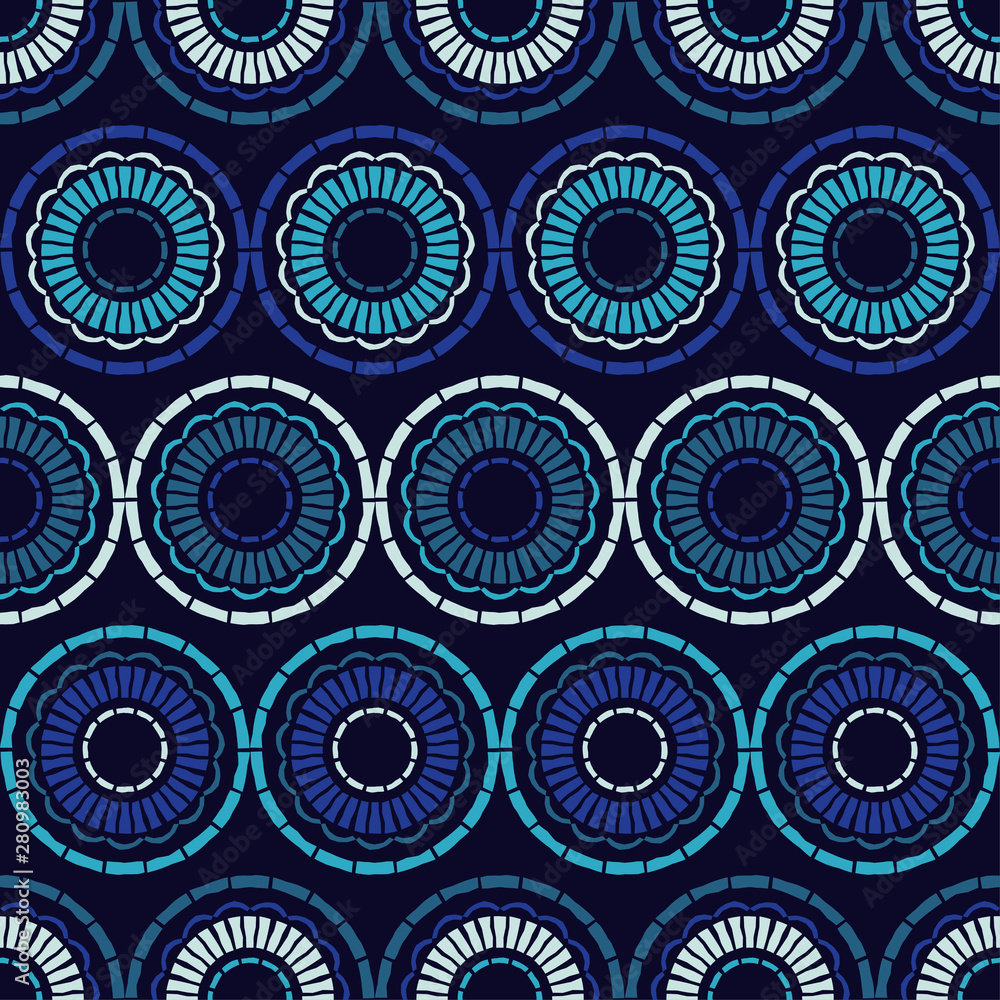 Polka dots seamless pattern. Mosaic of ethnic figures. Patterned texture. Geometric background. Can be used for wallpaper, textile, invitation card, wrapping, web page background. Polka dots seamless pattern. Mosaic of ethnic figures. Patterned texture. Geometric background. Can be used for wallpaper, textile, invitation card, wrapping, web page background.