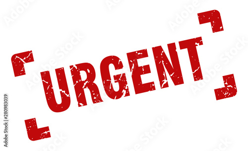 urgent stamp. urgent square grunge sign. urgent