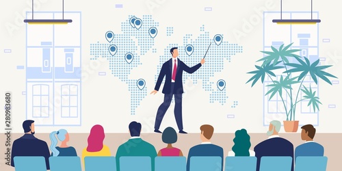 Presenting Investment Project Flat Vector Concept