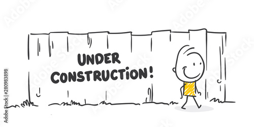 Strichfiguren / Strichmännchen: Under Construction, im Augbau. (Nr. 440)