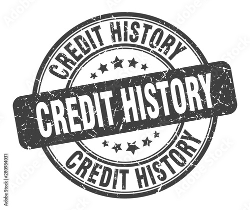 credit history stamp. credit history round grunge sign. credit history