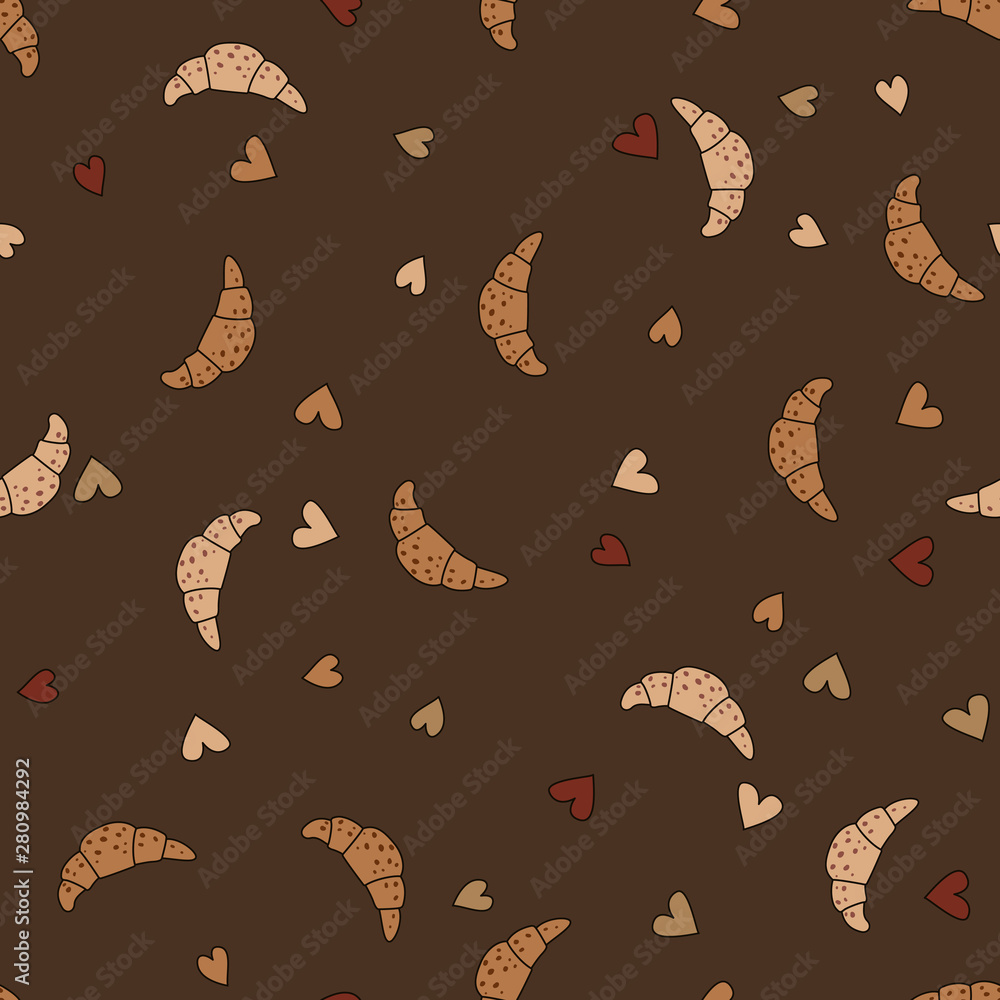 Croissants Doodle design. Croissants Doodle design.