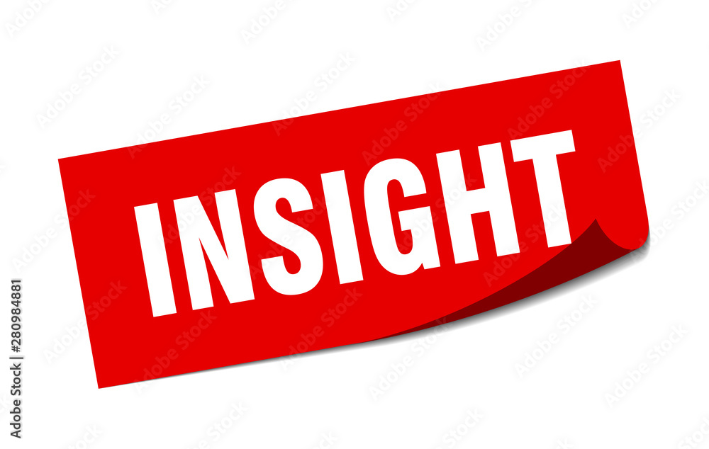 insight sticker. insight square isolated sign. insight