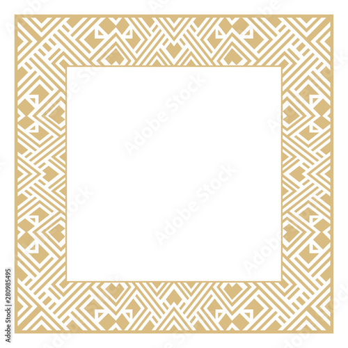 Geometrical rectangular vector ornament.