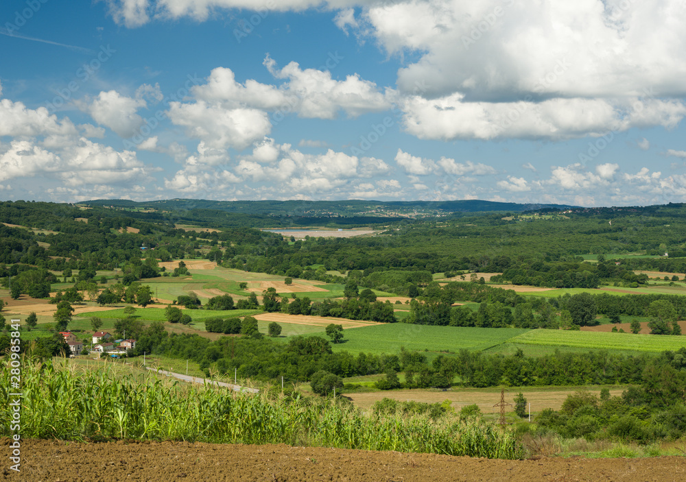 Image of farmland and blue sky