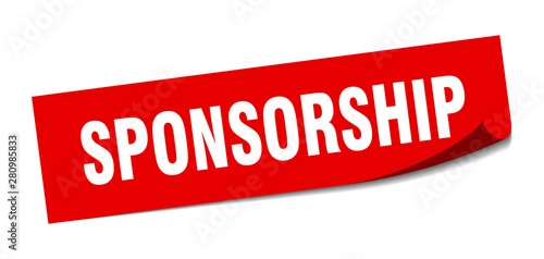 sponsorship sticker. sponsorship square isolated sign. sponsorship