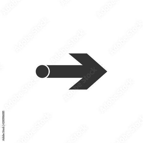 Arrow, forward icon. Vector illustration, flat design.