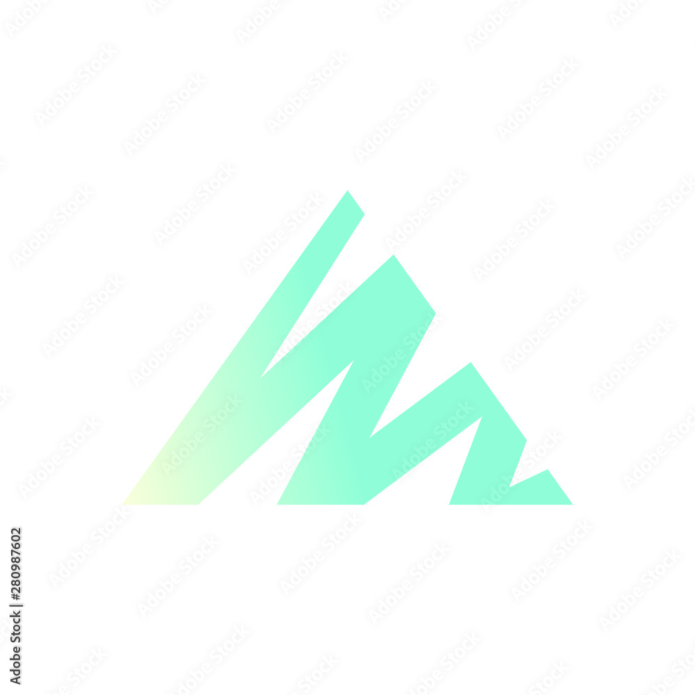 modern abstract triangle design logo icon symbol