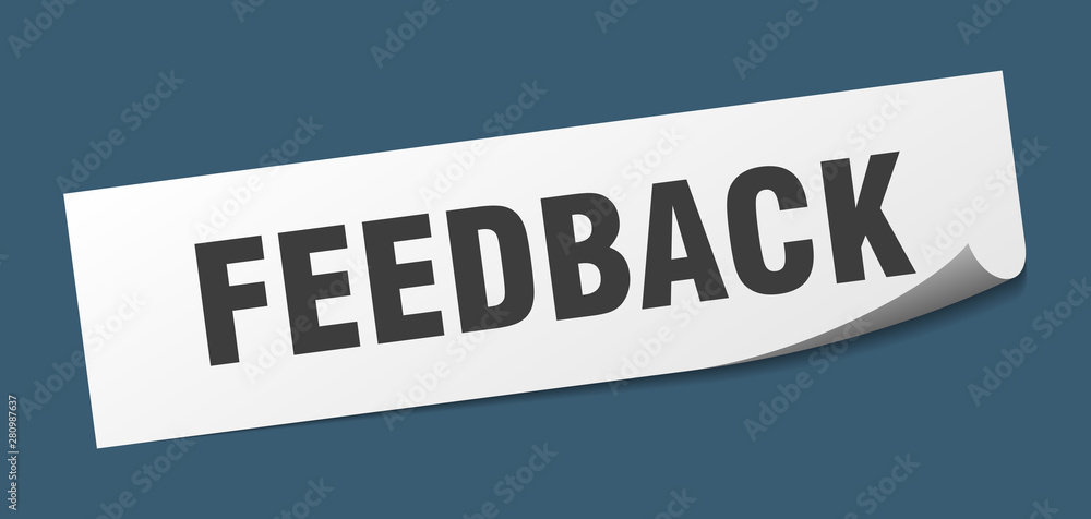 feedback sticker. feedback square isolated sign. feedback
