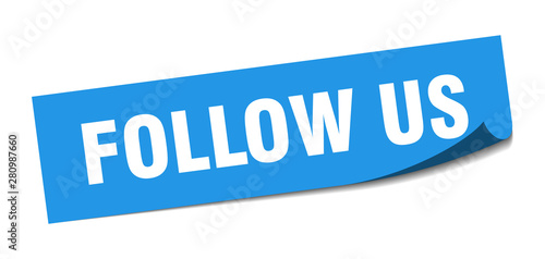 follow us sticker. follow us square isolated sign. follow us