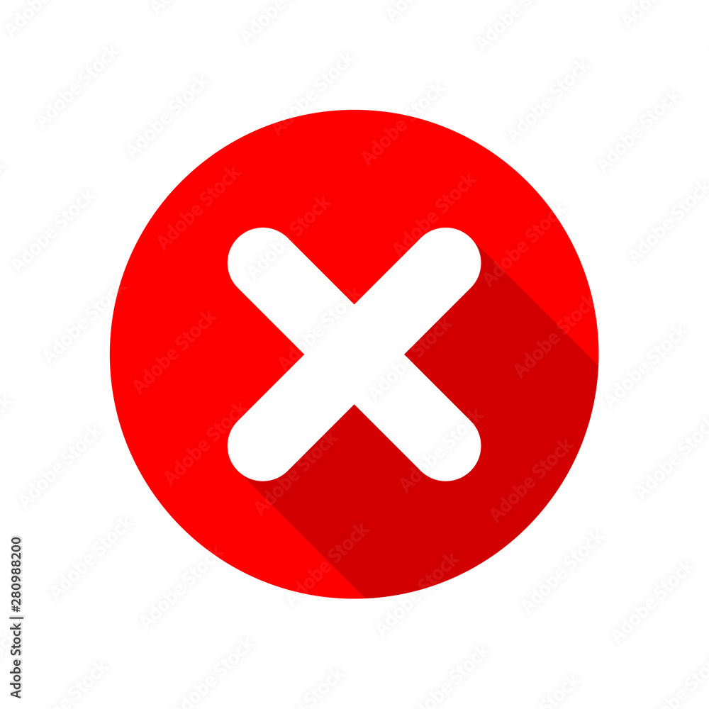 Cross Mark Icon isolated on white background. Green symbol flat style for your web site design and logo, app, UI. Vector illustration Cross Mark Icon isolated on white background. Green symbol flat style for your web site design and logo, app, UI. Vector illustration