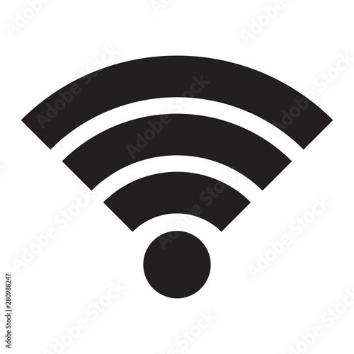 WiFi icon. Emblem of wireless internet connection. Vector illustration