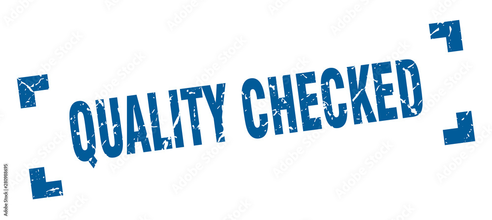 quality checked stamp. quality checked square grunge sign. quality checked quality checked stamp. quality checked square grunge sign. quality checked