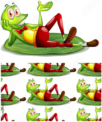 Seamless and isolated animal pattern cartoon