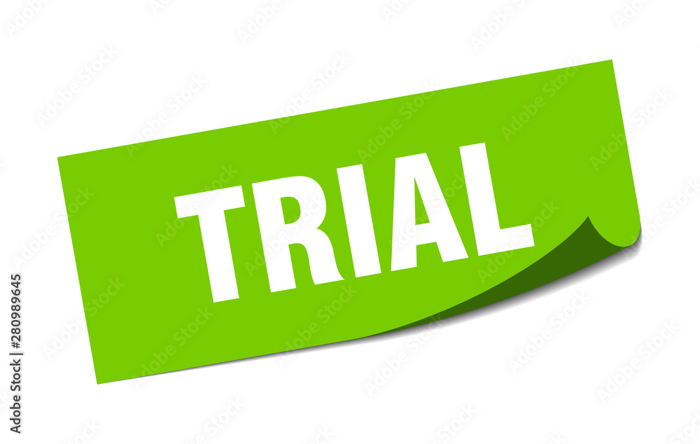 trial sticker. trial square isolated sign. trial trial sticker. trial square isolated sign. trial