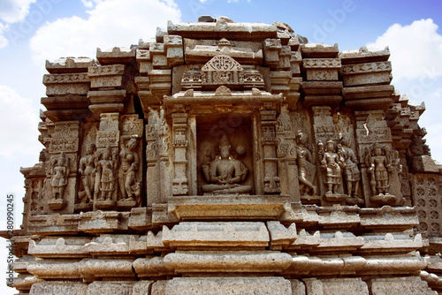 Fotografie Ramayana Carvings, Palasnath Temple, Palasdev on backwaters of Ujani dam Maharashtra