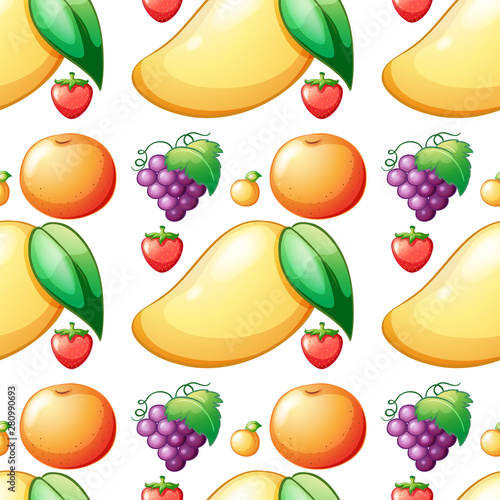 Seamless pattern for wallpaper, wrapping isolated on white